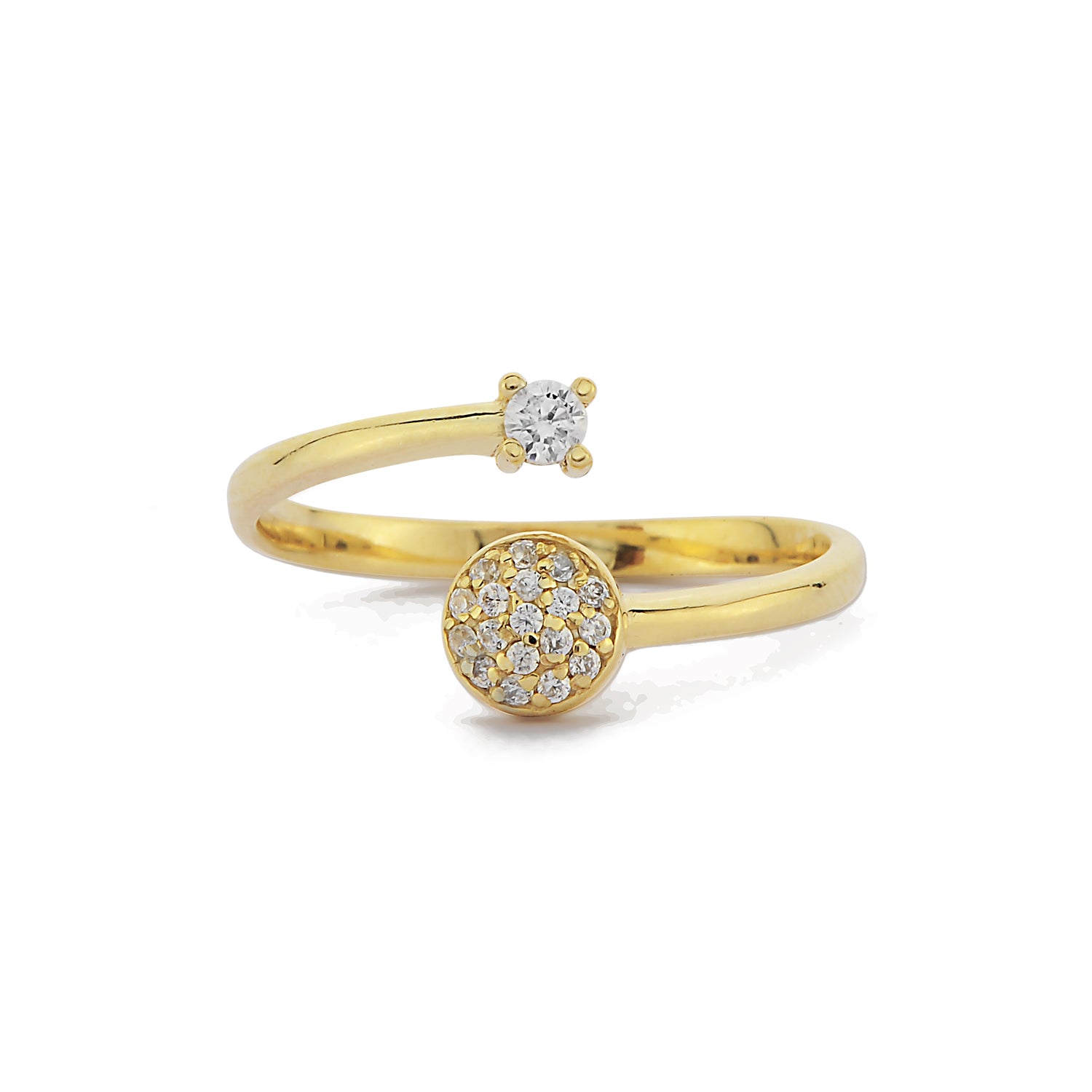 Minimalist Ball Shaped Cluster Round Diamond Ring