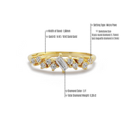 Solid Gold Diamond Baguette Ring