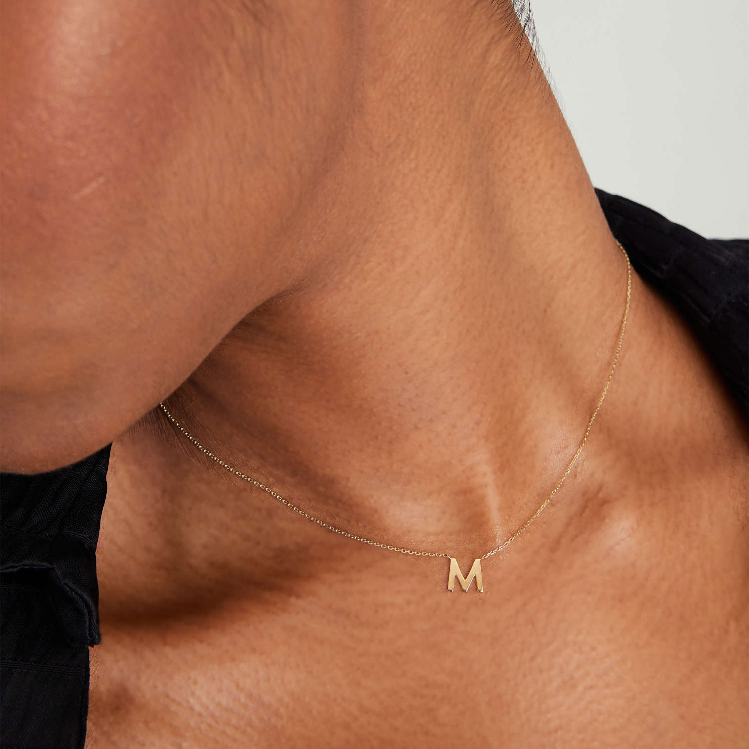 14K Gold Letter Necklace 