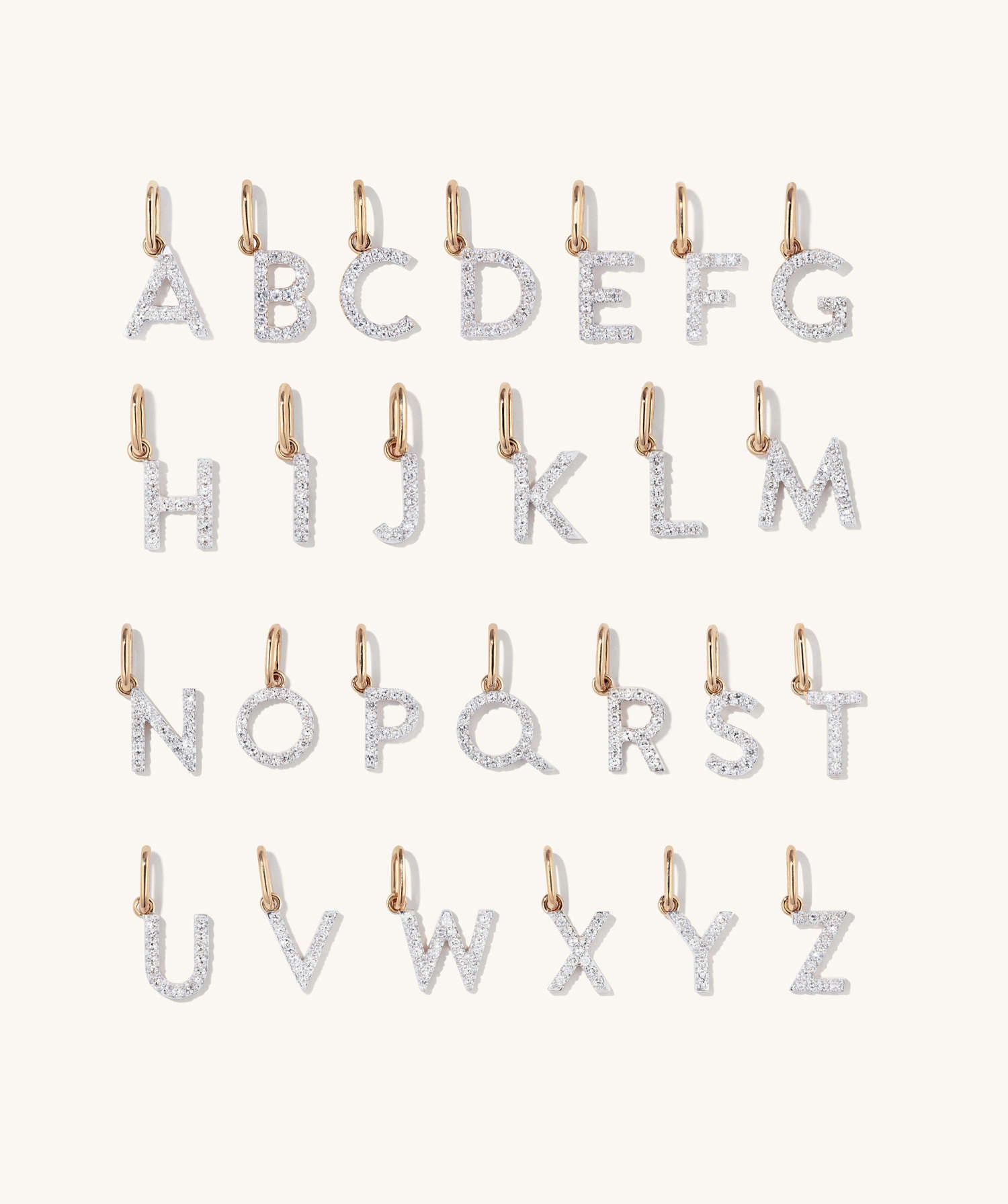 Diamond Letter Charm